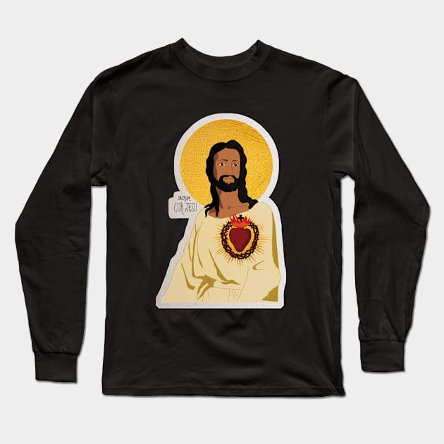 Holy heart of Jesus Long Sleeve T-Shirt by Ô Bonne Mère